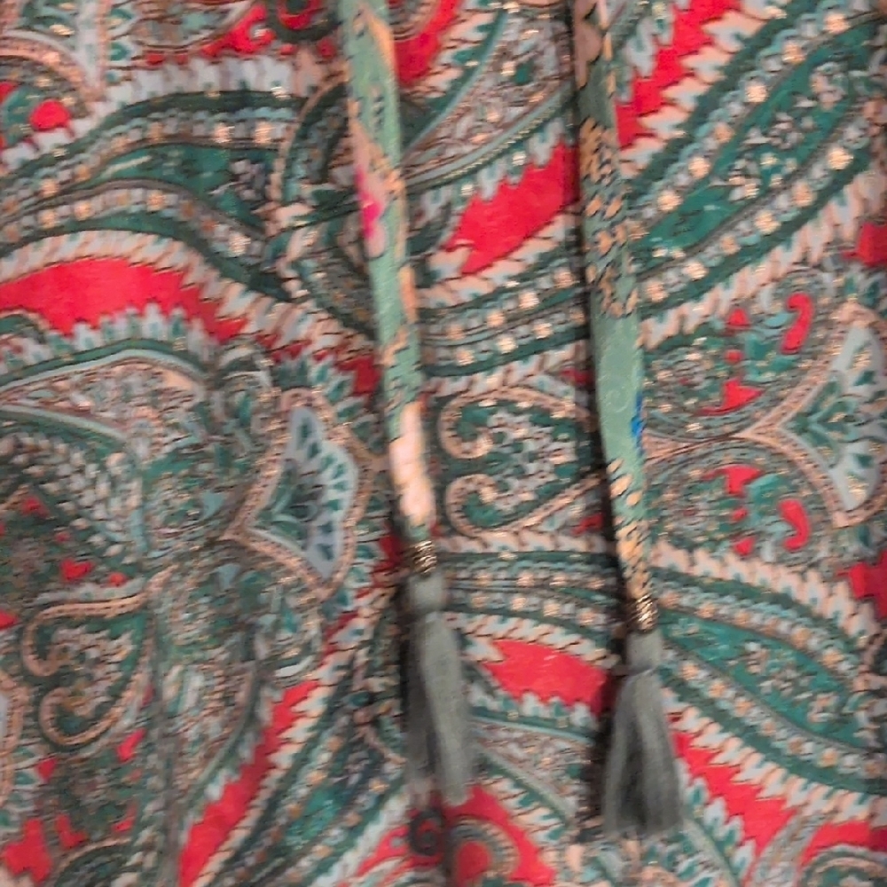 Bloom Green and Pink Ruffled Maxi Sundress - Picture 5 of 6